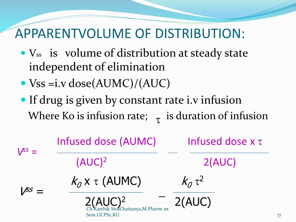 apparentvolume of distribution