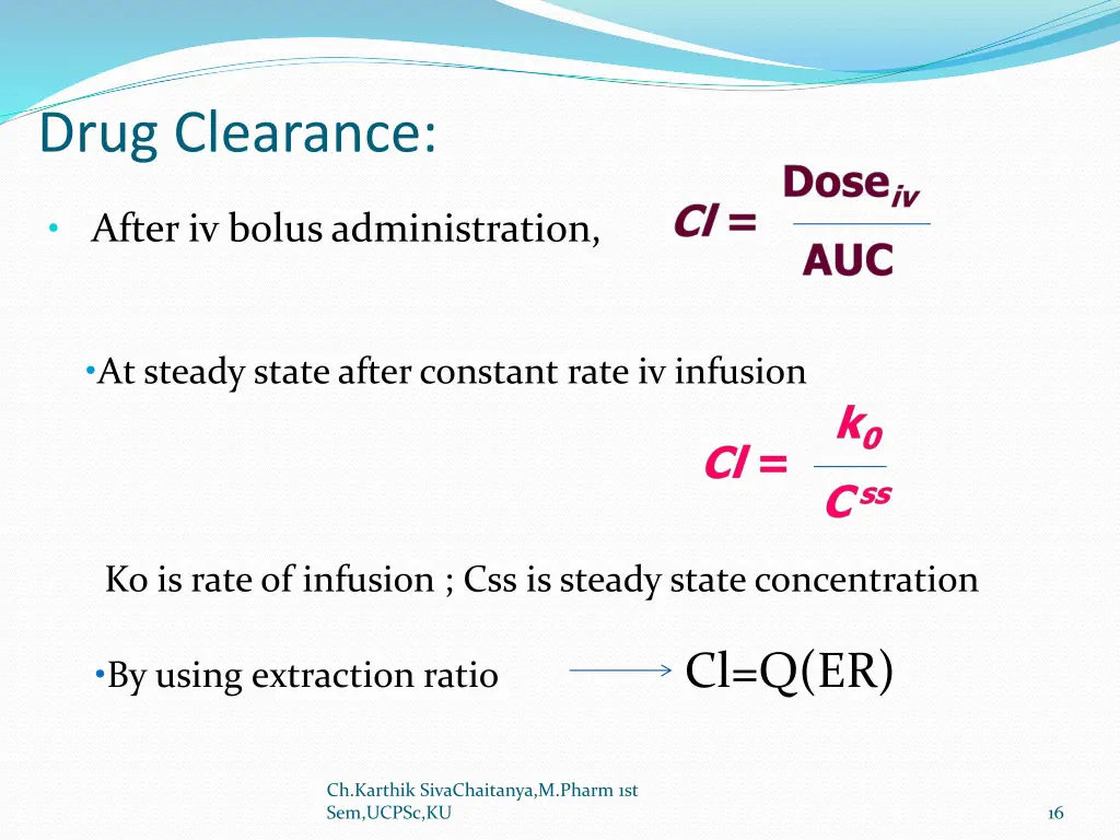 drug clearance