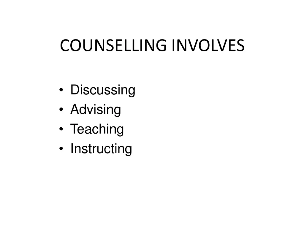 counselling involves