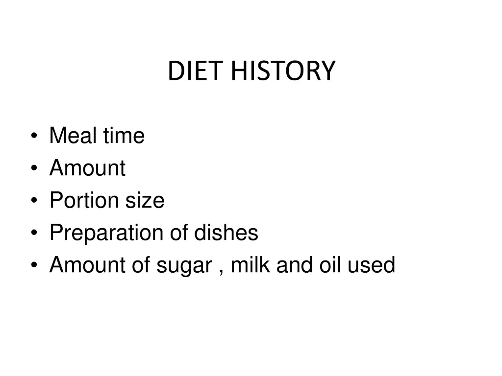 diet history