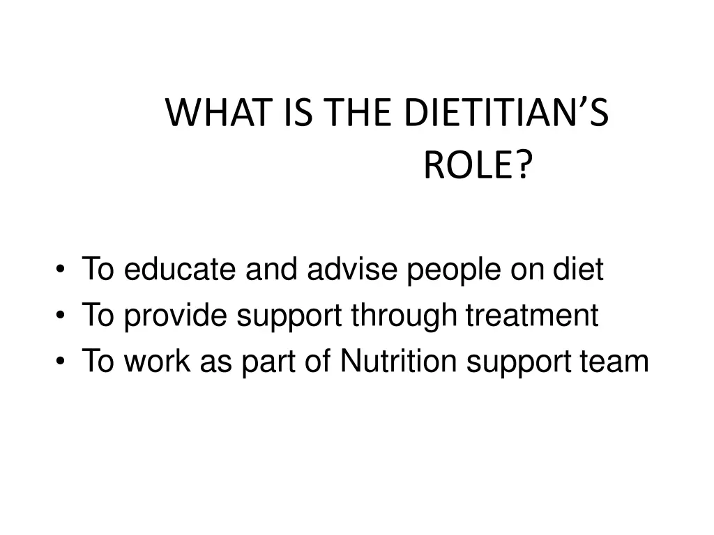 what is the dietitian s