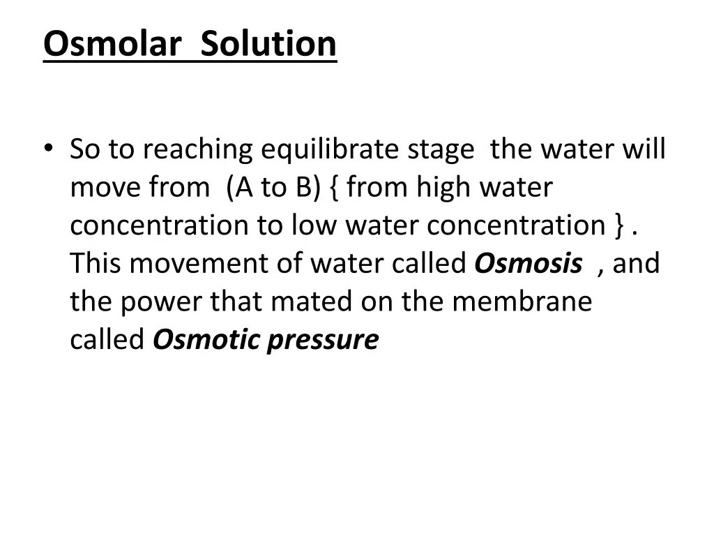 osmolar solution