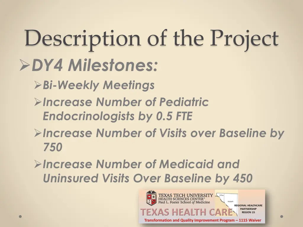 description of the project dy4 milestones