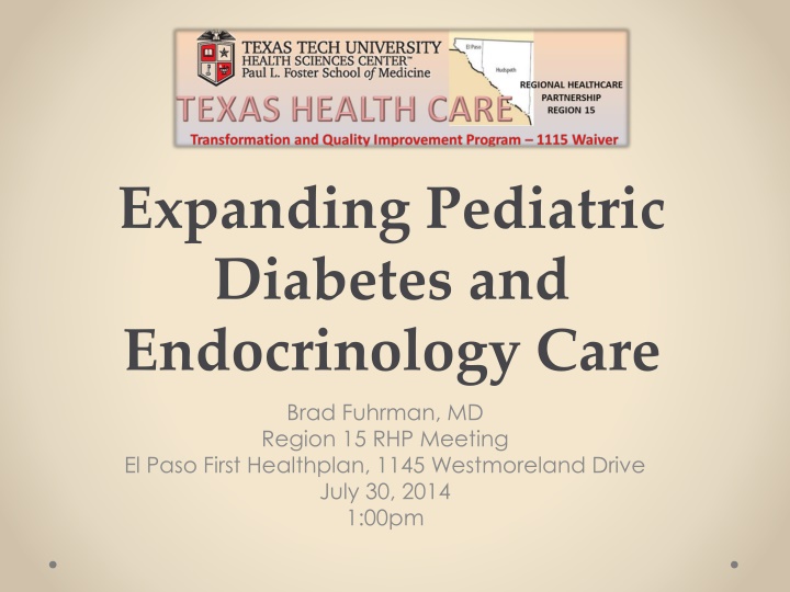 expanding pediatric diabetes and endocrinology