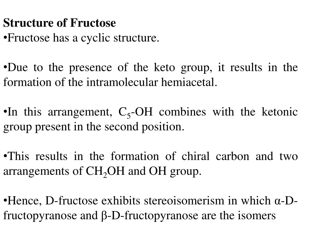 structure of fructose fructose has a cyclic