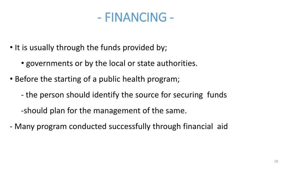 financing financing