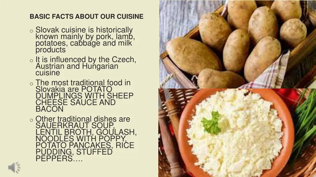 basic facts about our cuisine