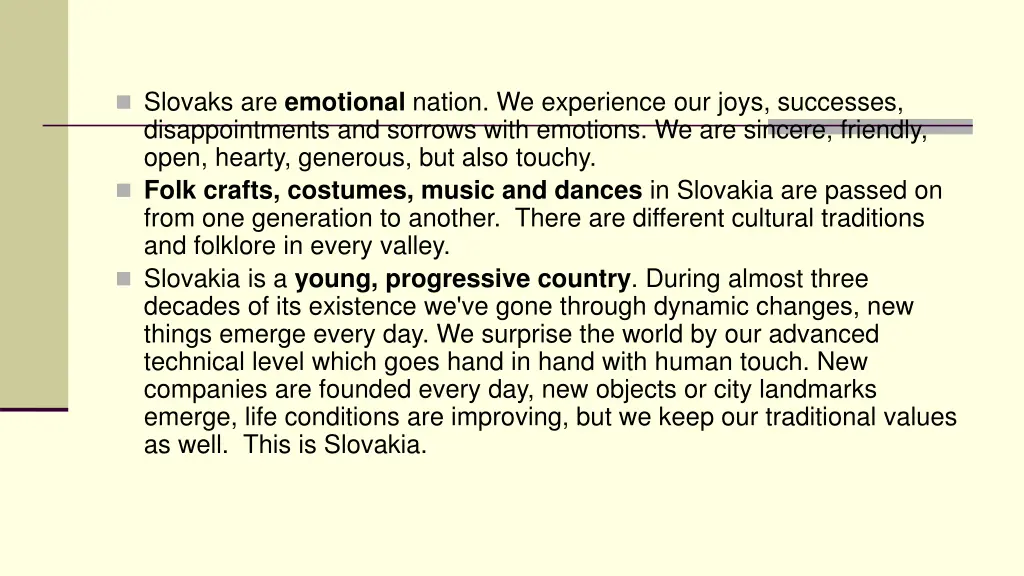 slovaks are emotional nation we experience