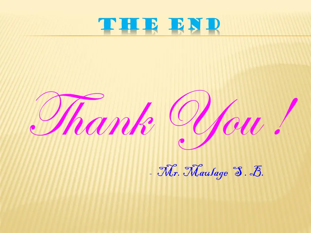 the end