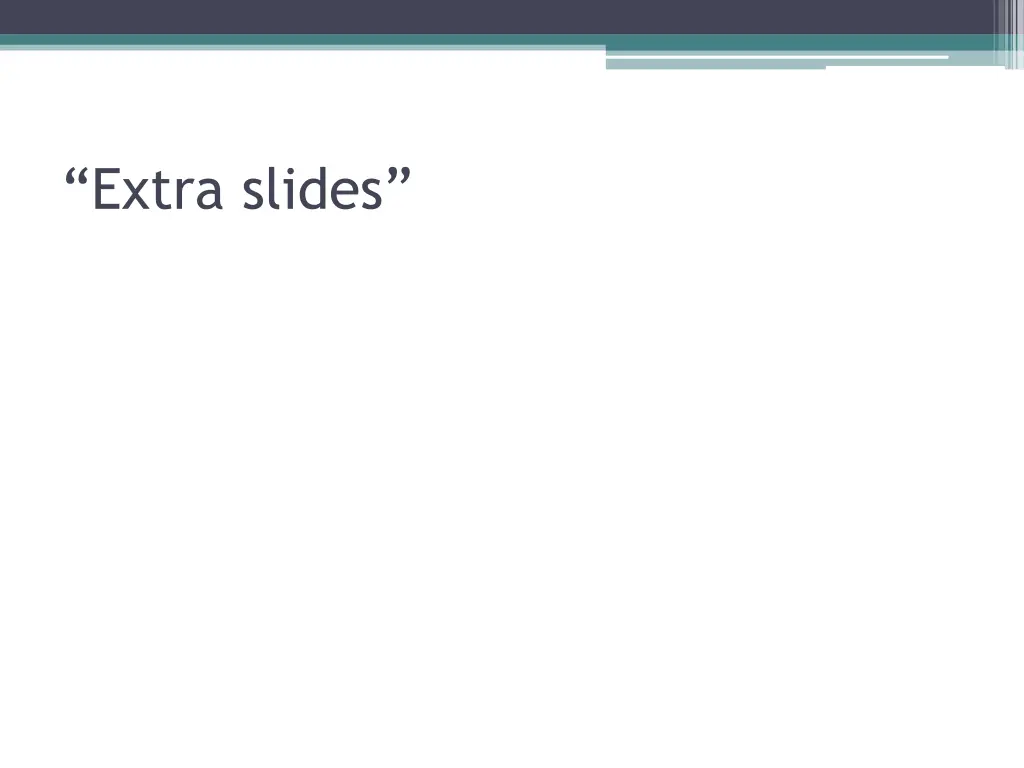 extra slides
