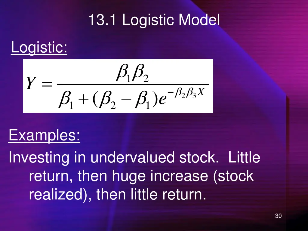 13 1 logistic model
