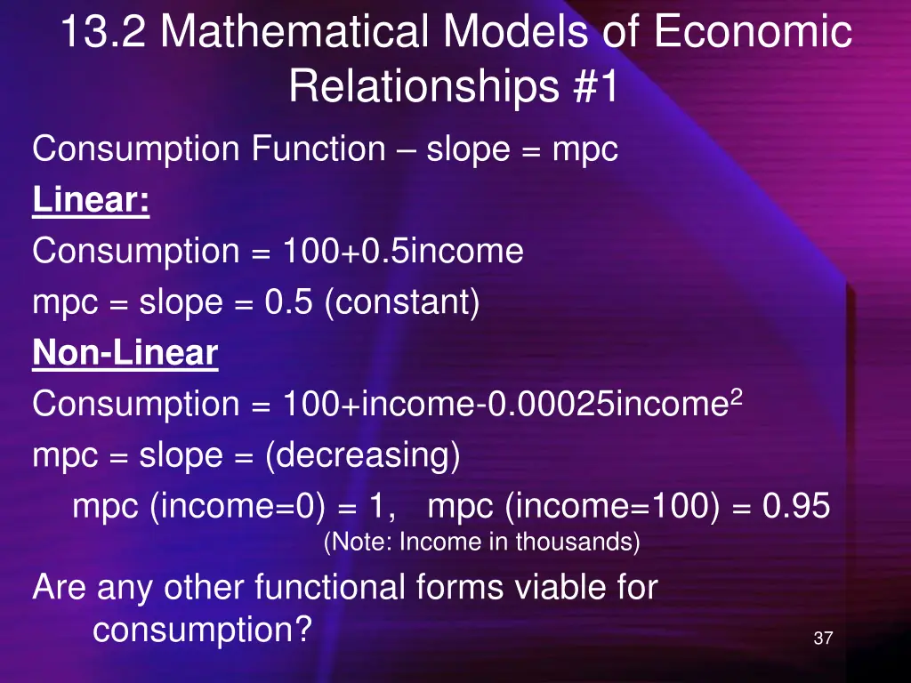 13 2 mathematical models of economic 3