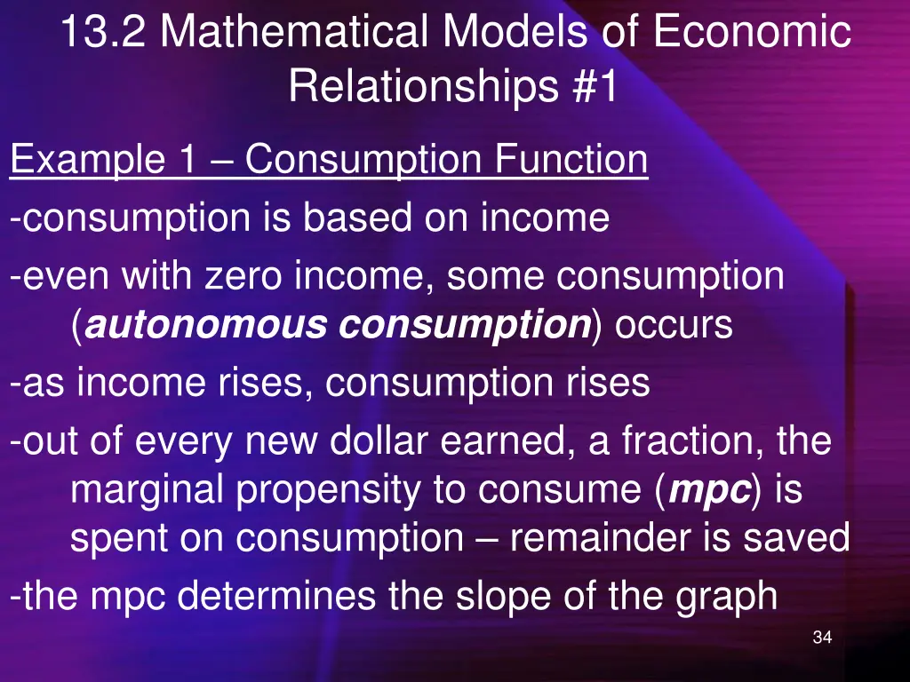 13 2 mathematical models of economic