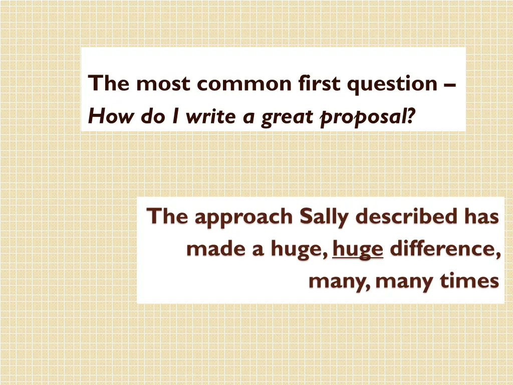 the most common first question how do i write