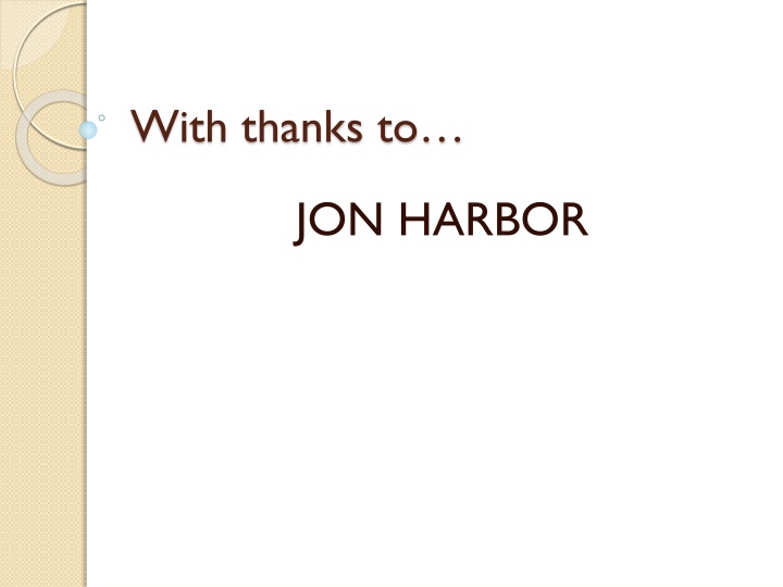 with thanks to