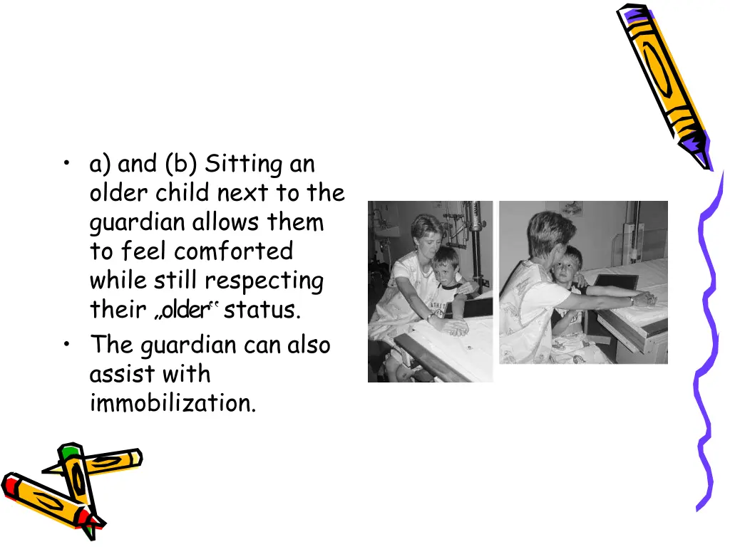 a and b sitting an older child next