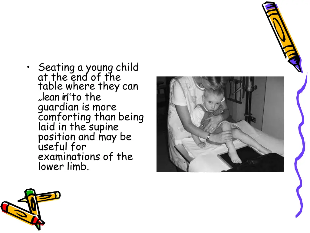 seating a young child at the end of the table