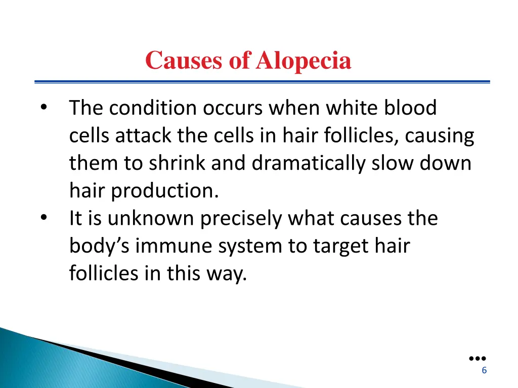 causes of alopecia