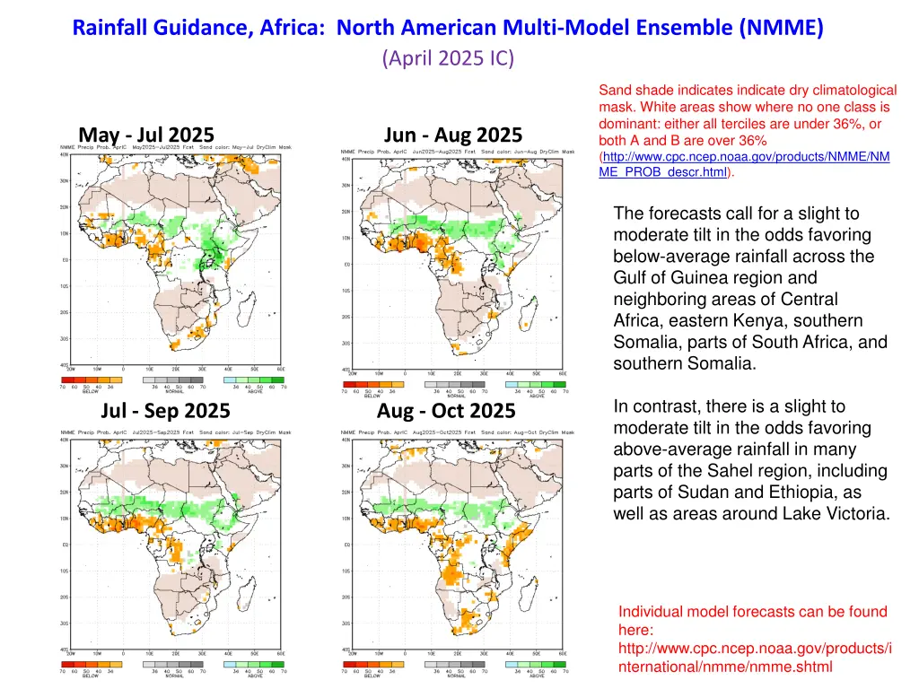 rainfall guidance africa north american multi