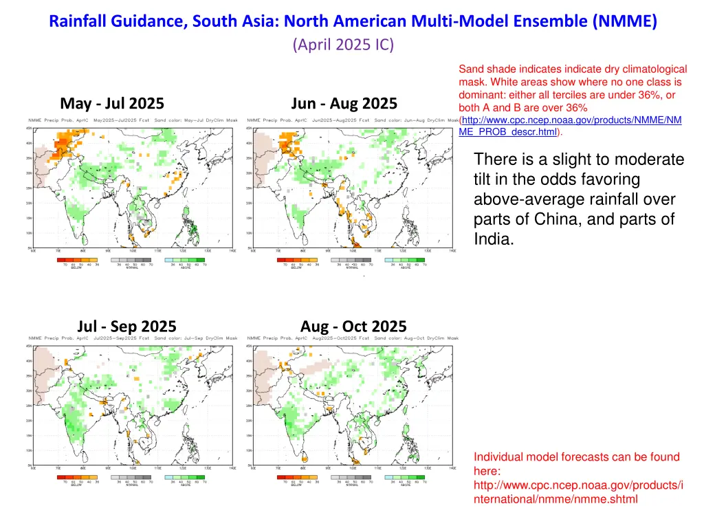rainfall guidance south asia north american multi