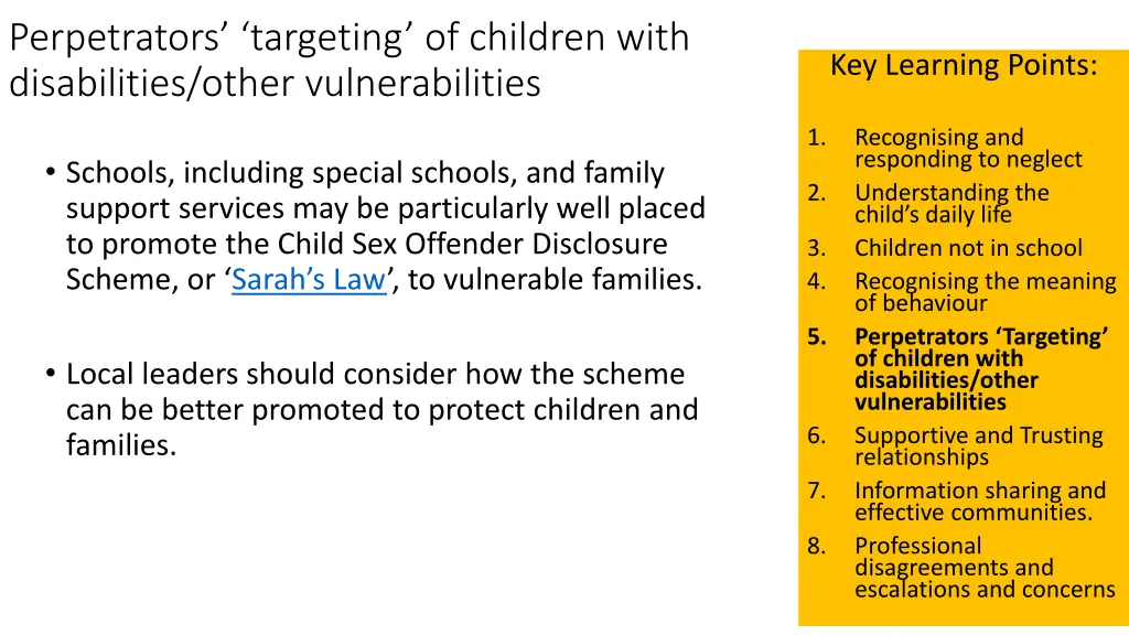 perpetrators targeting of children with