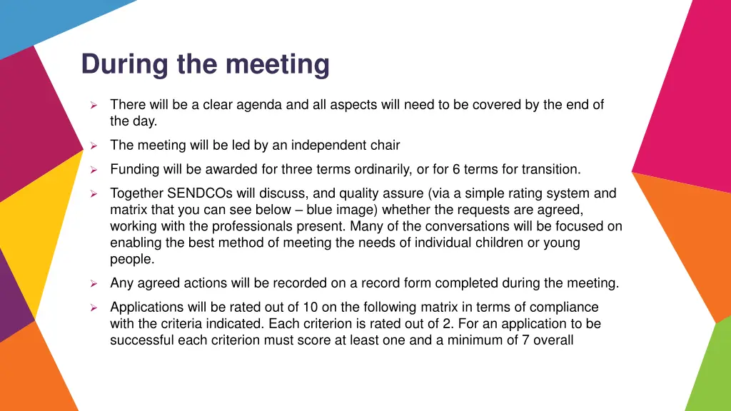 during the meeting