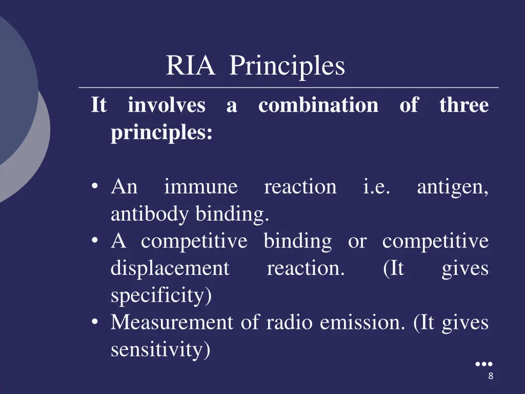 ria principles it involves a combination of three