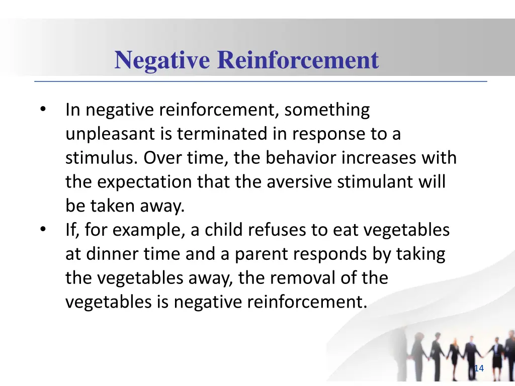 negative reinforcement