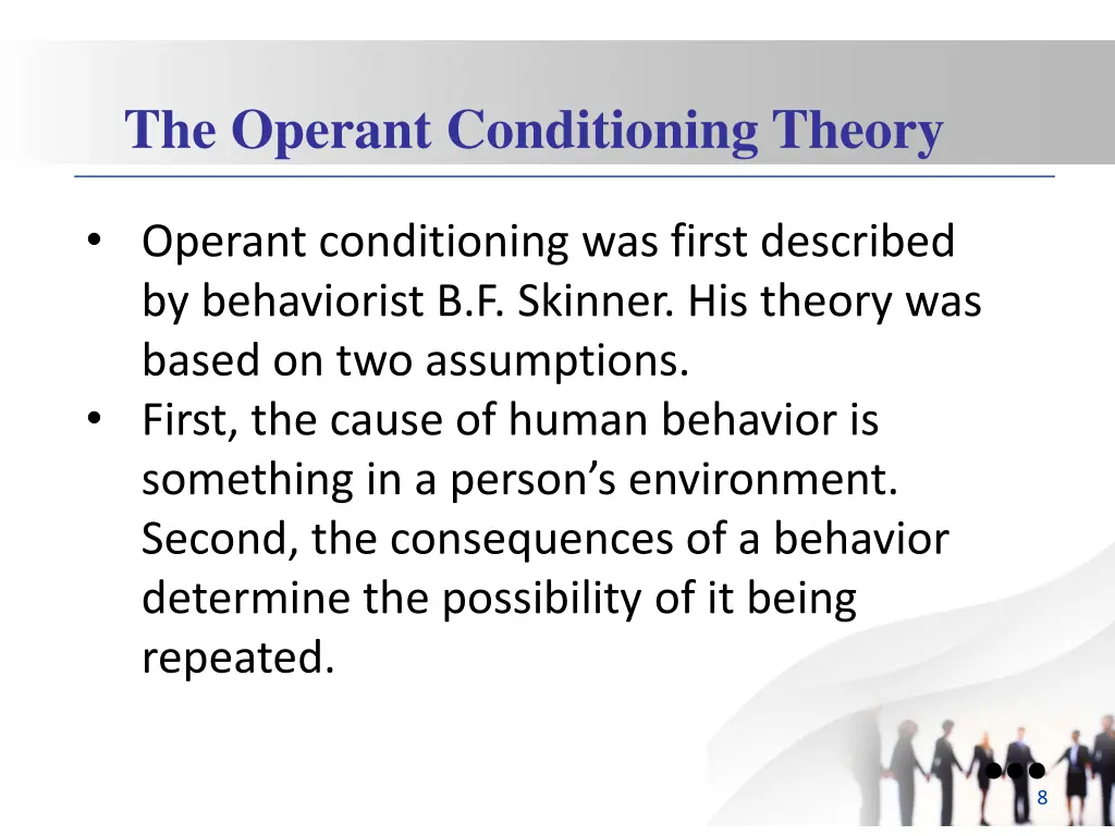 the operant conditioning theory