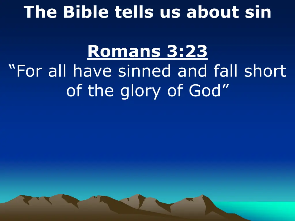 the bible tells us about sin
