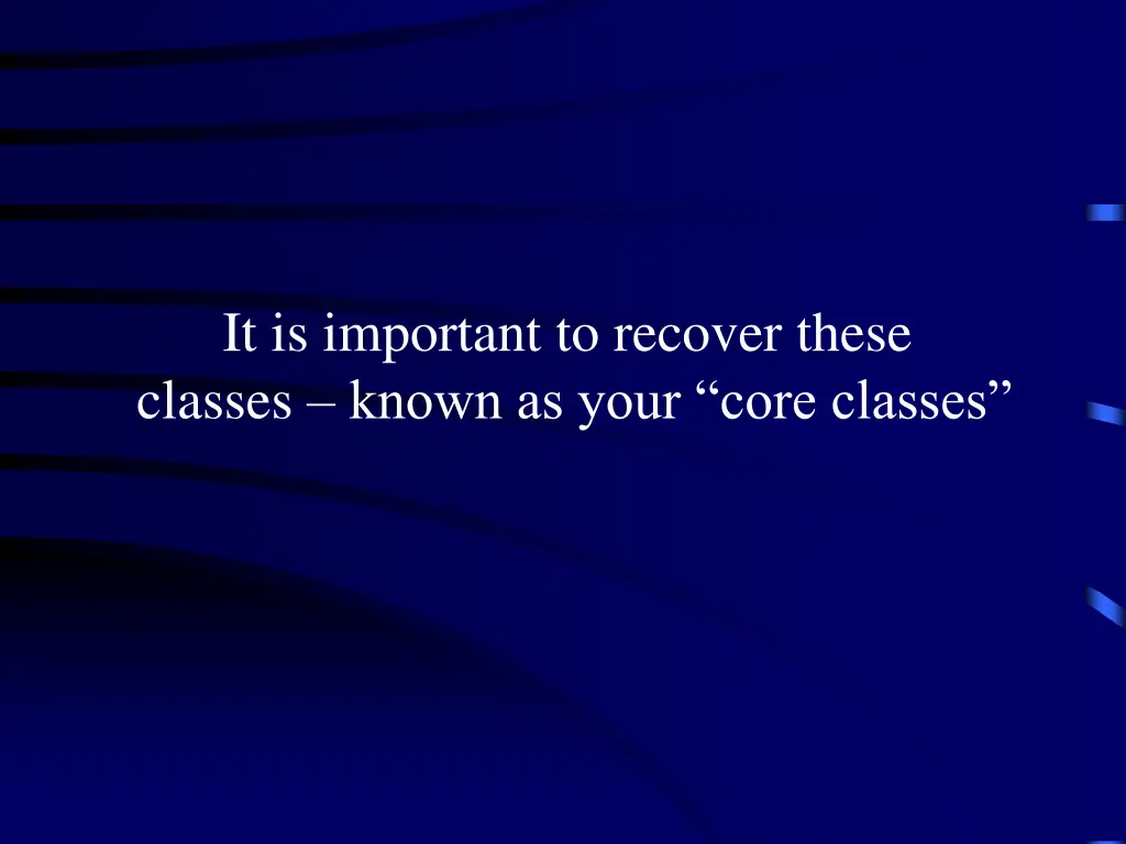 it is important to recover these classes known