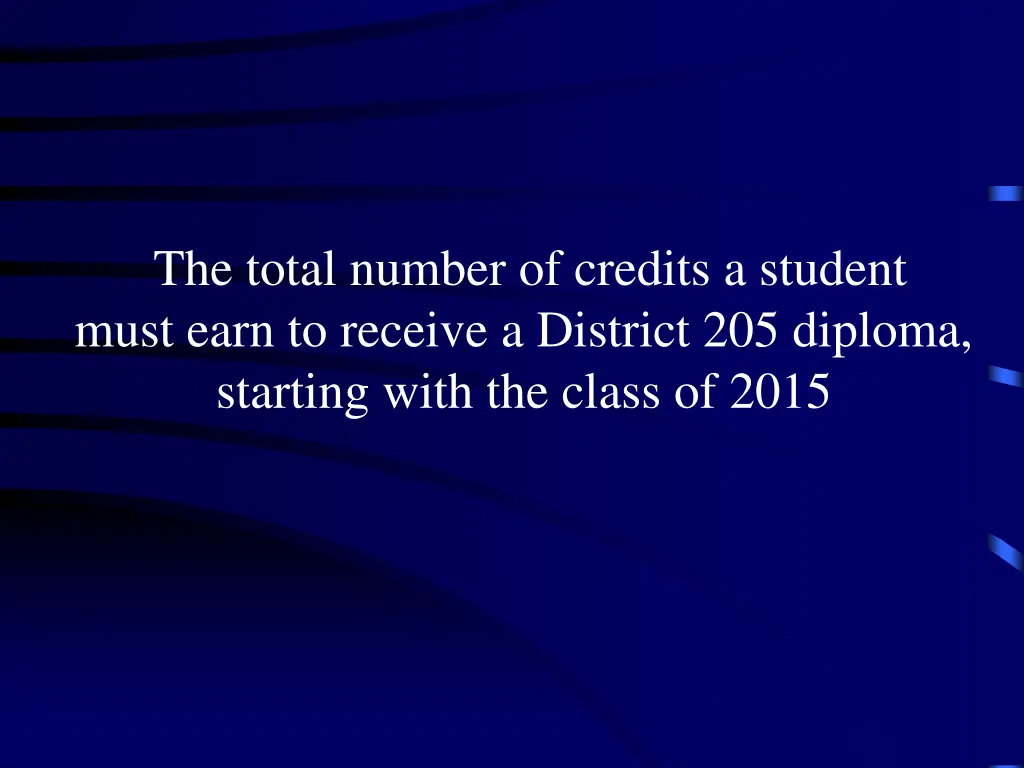 the total number of credits a student must earn