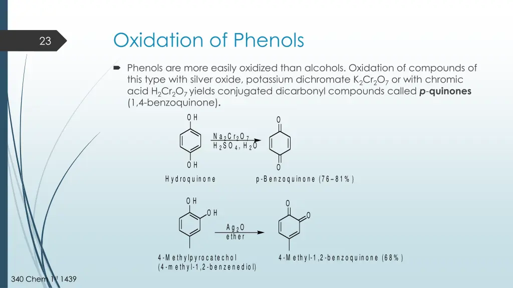 oxidation of phenols