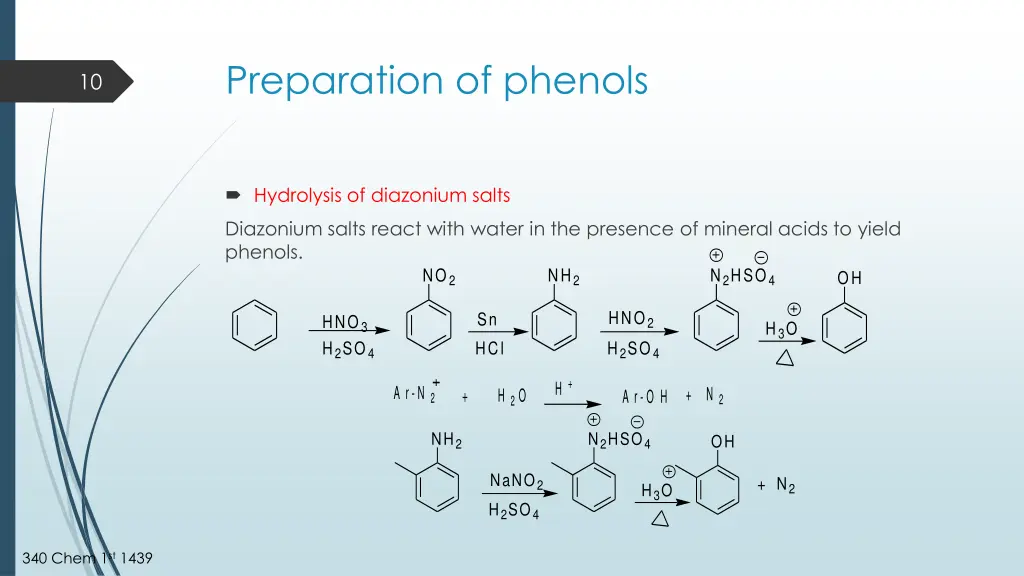 preparation of phenols