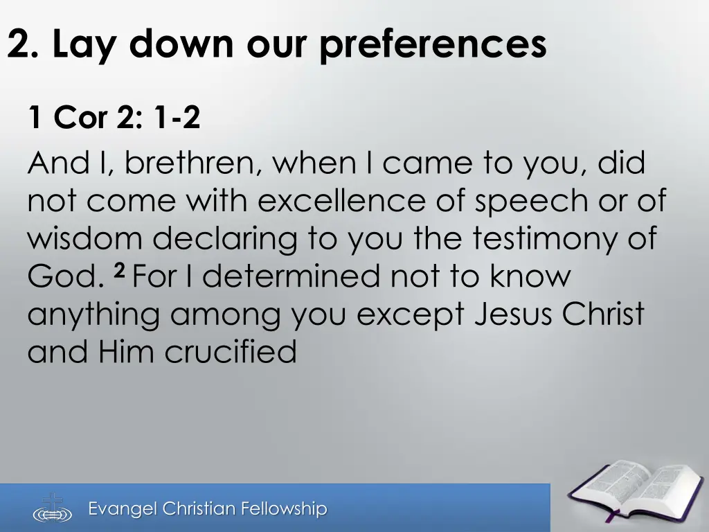 2 lay down our preferences
