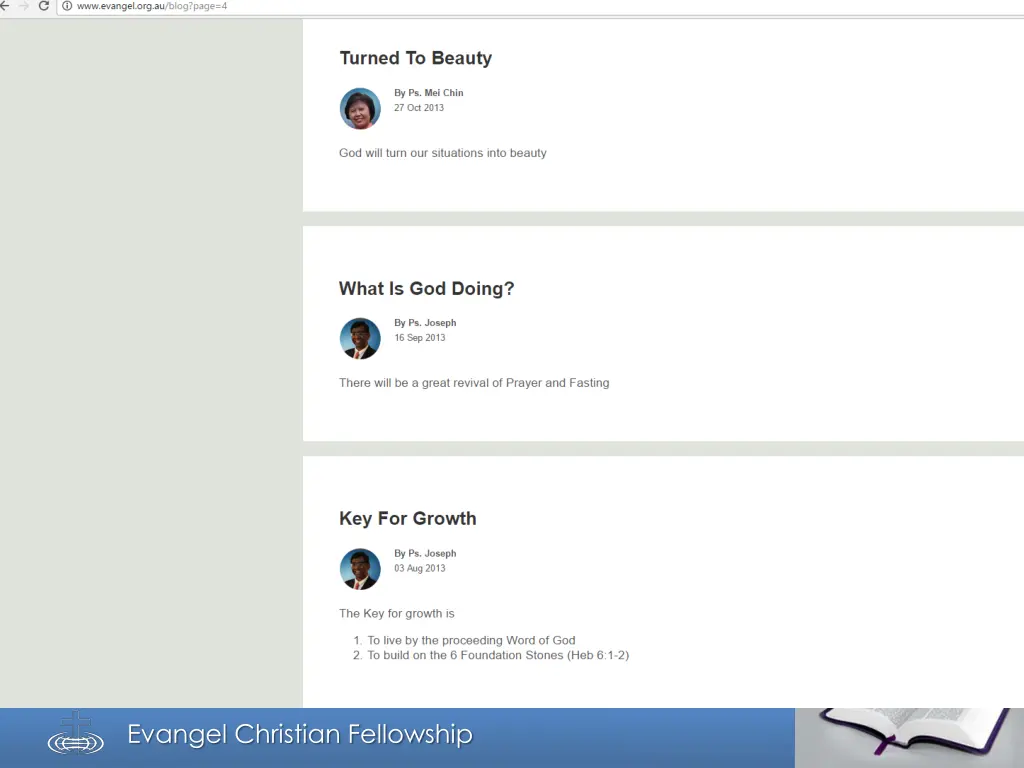 evangel christian fellowship 1
