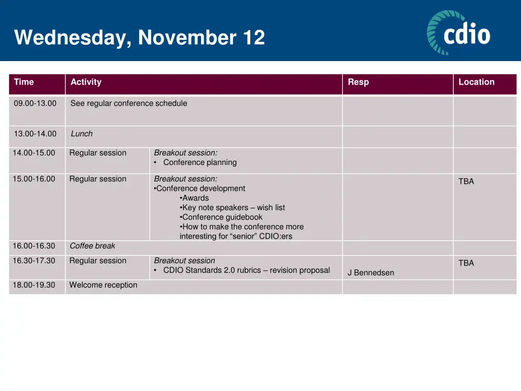 wednesday november 12