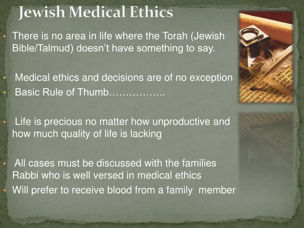 jewish medical ethics