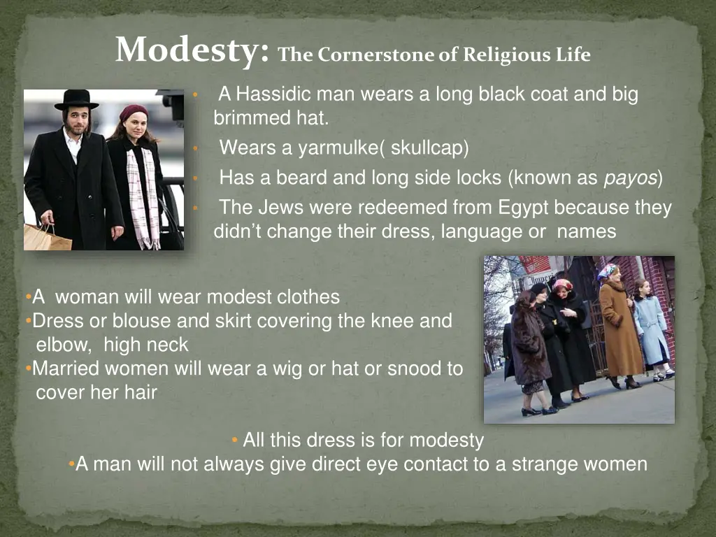 modesty the cornerstone of religious life