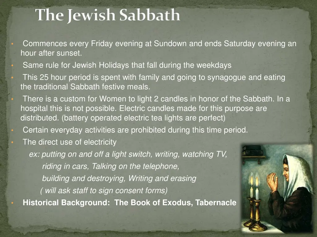 the jewish sabbath