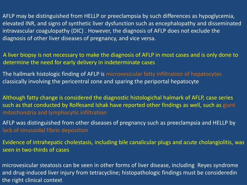 aflp may be distinguished from hellp