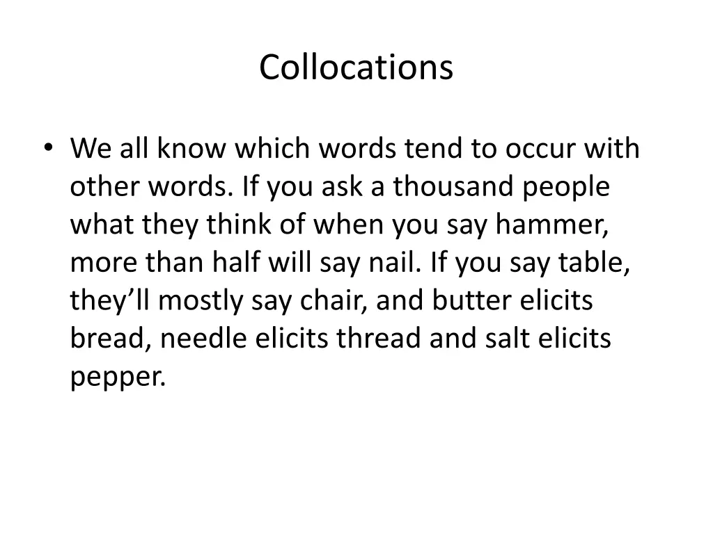 collocations