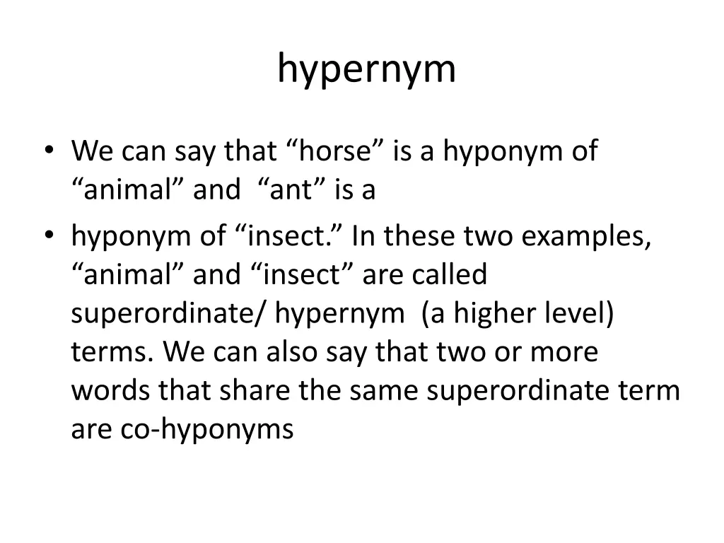 hypernym