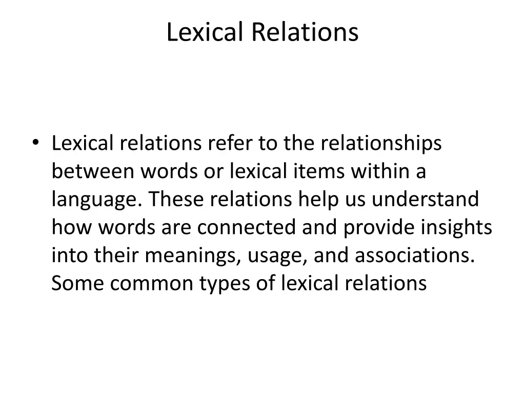 lexical relations 1