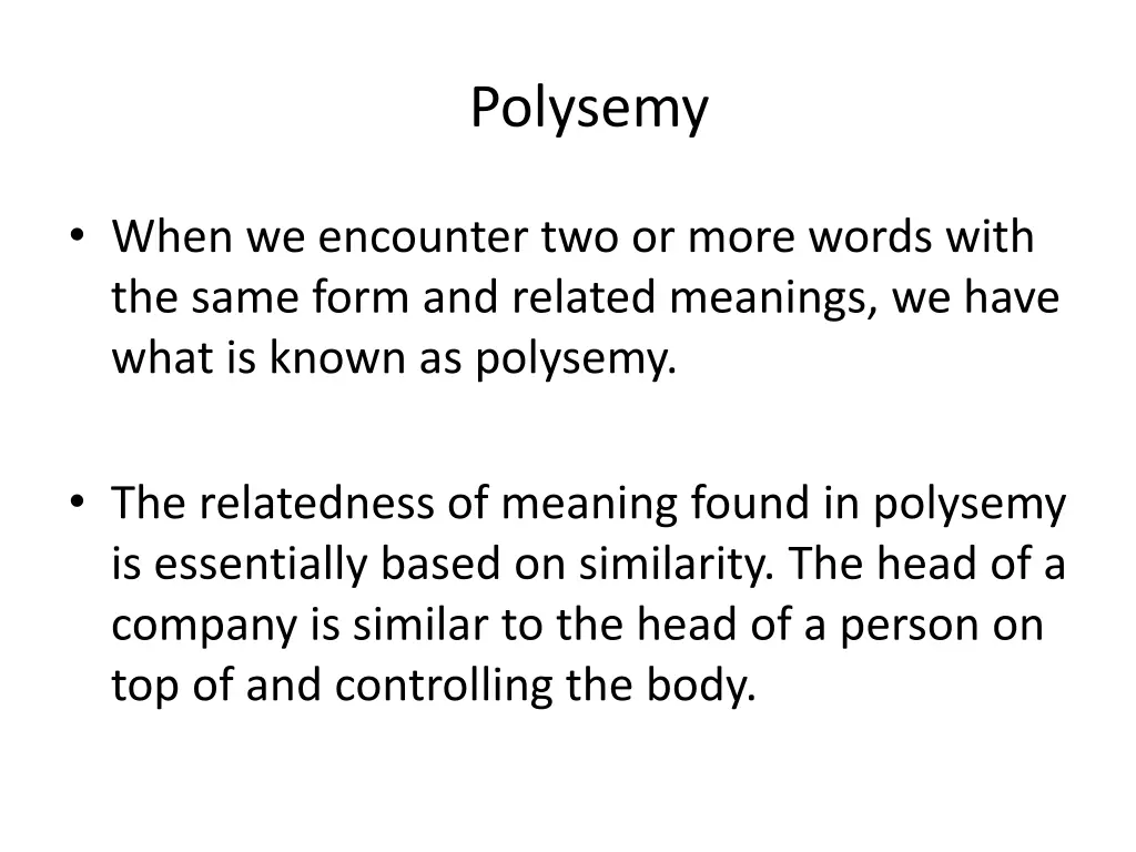 polysemy