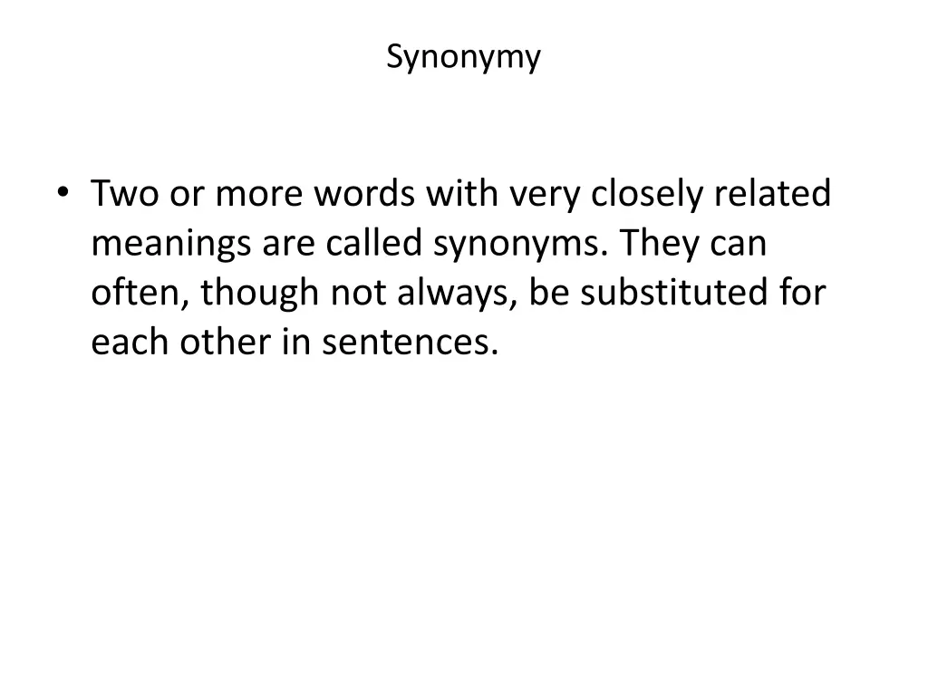 synonymy 1