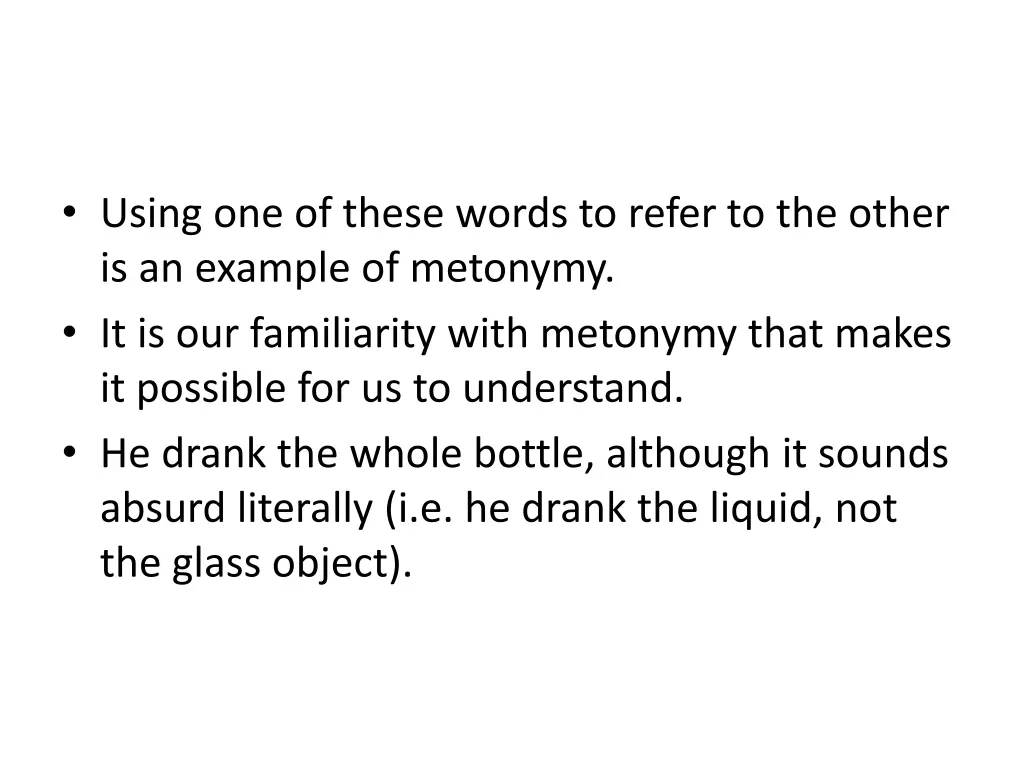 using one of these words to refer to the other