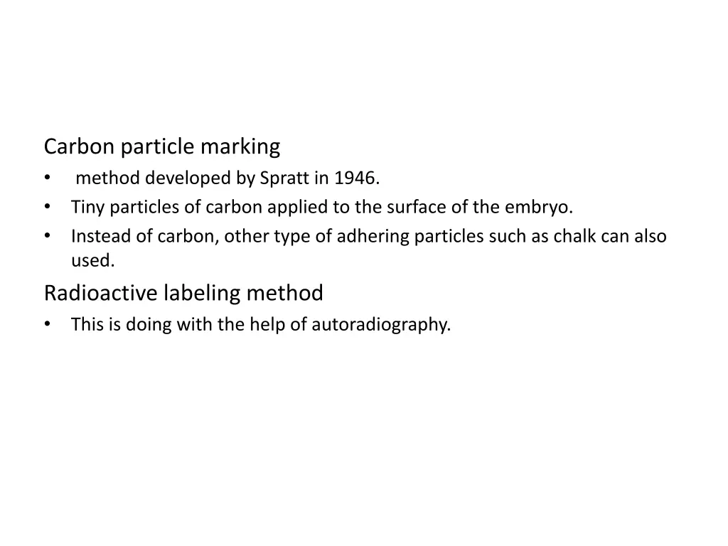 carbon particle marking method developed