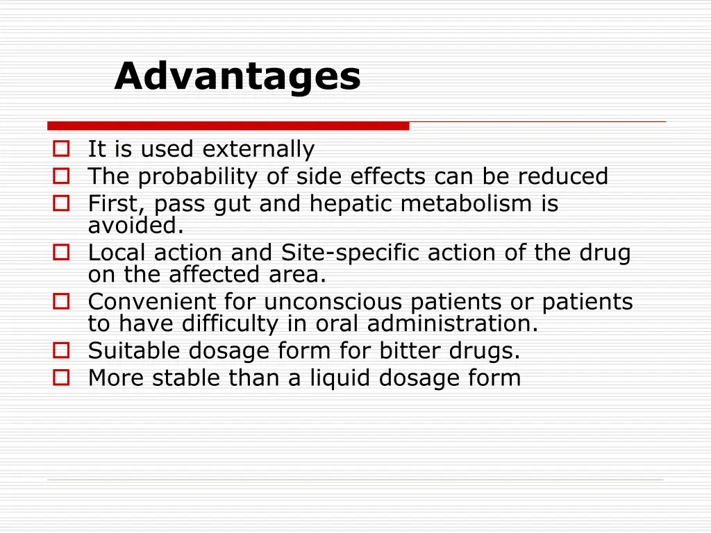 advantages