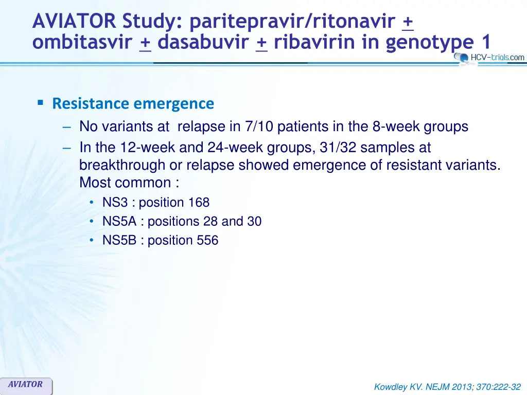 aviator study paritepravir ritonavir ombitasvir 5